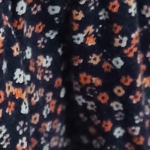 Michael Kors Women's Blouse, Size Medium, Navy Blue, Floral Pattern - Picture 4 of 4